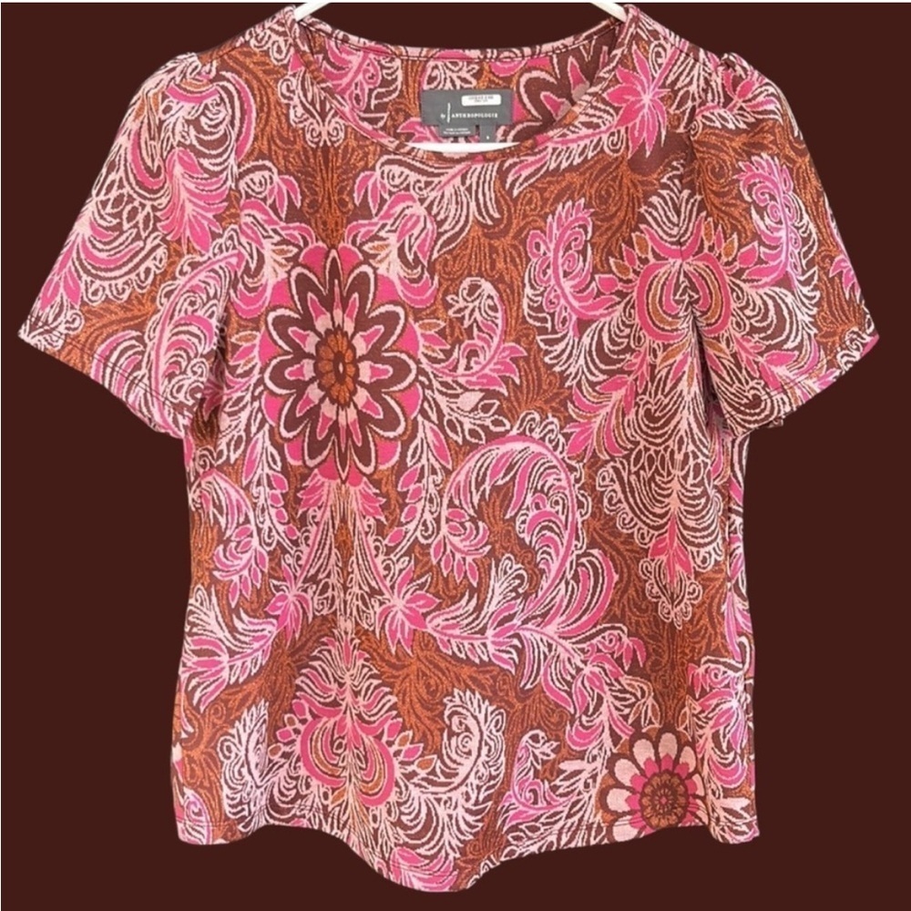 EUC Anthropologie Demeter Paisley Top Size Small